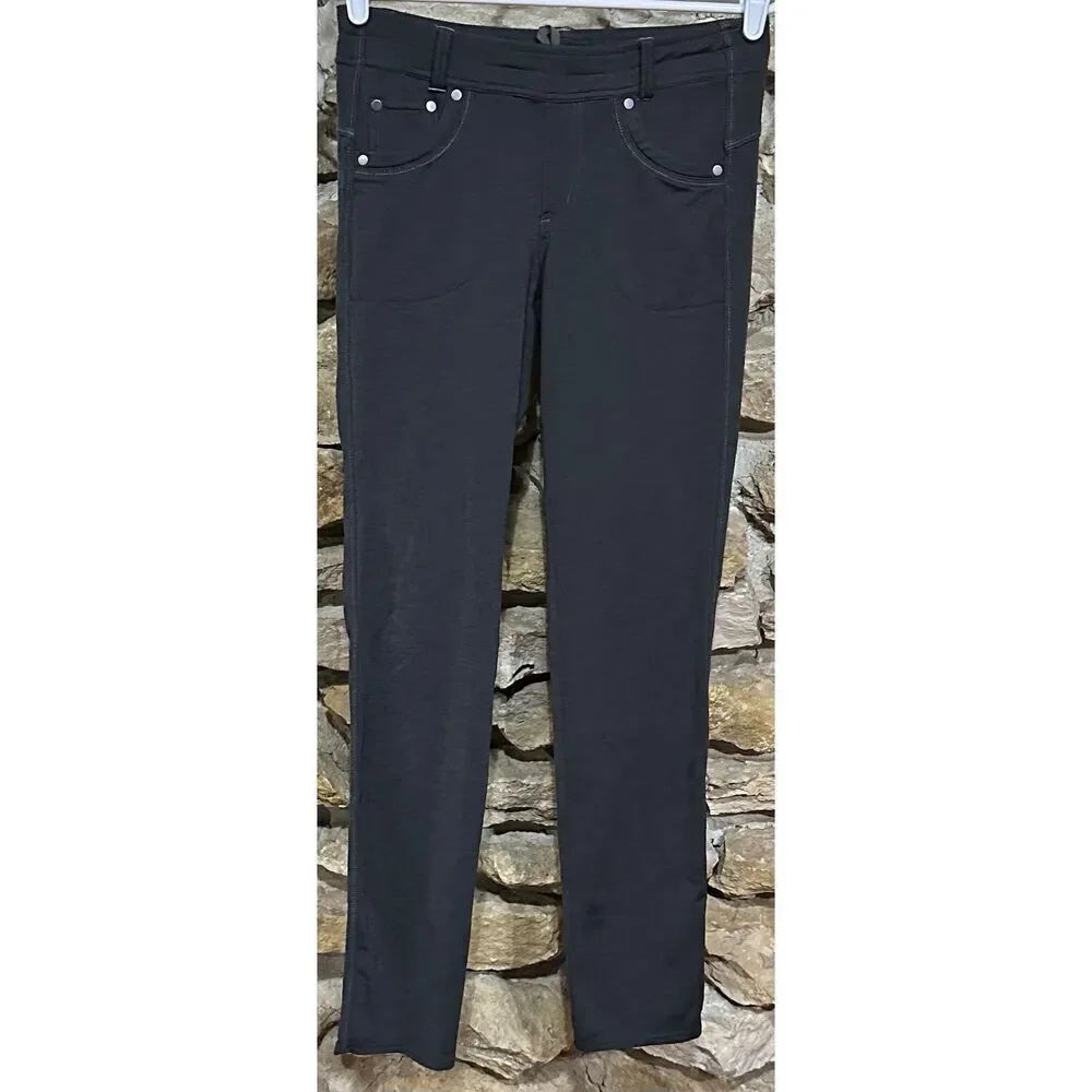 Women's Kuhl Grey Nylon Mova Skinny Stretch Pants Size 6